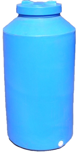 Вертикальная цилиндрическая пластиковая емкость для воды и пищевых продуктов 750 литров