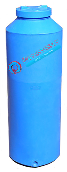 Цилиндрическая пластиковая емкость для воды 750 л