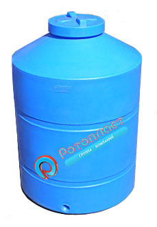 Цилиндрическая пластиковая емкость для воды 1000 л