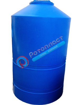 Пластиковая емкость для воды цилиндрическая 2000 л