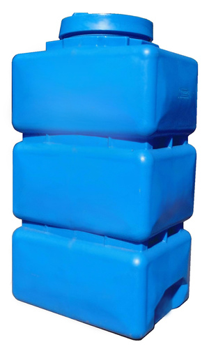 Пластиковая вертикальная прямоугольная емкость для топлива  и технических жидкостей 500 литров