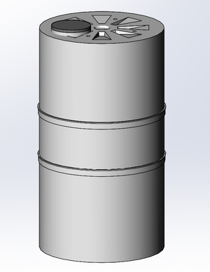 Вертикальная цилиндрическая емкость для топлива и технических жидкостей  12000 литров (12 куб.м.)