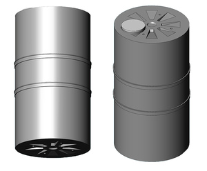 Вертикальная цилиндрическая емкость для топлива 15000 литров (15 куб.м.)