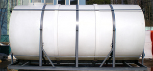 Горизонтальная цилиндрическая емкость 15000 литров (15 куб.м.) в обрешетке