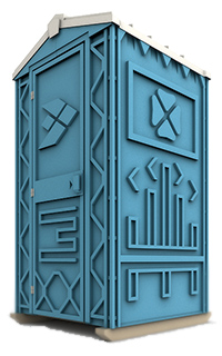 Мобильная туалетная кабина в сборе «Универсал Ecostyle» с ровным полом